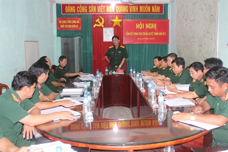 Khối đơn vị LLVT tỉnh Long An tổng kết phong trào Thi đua Quyết thắng năm 2017