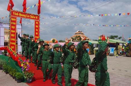 Tỉnh Long An: Hội nghị hiệp đồng giao, nhận quân năm 2018