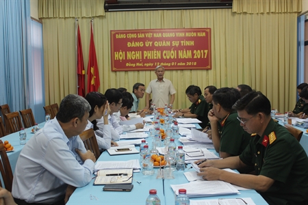 Bộ CHQS tỉnh Đồng Nai: Hội nghị Đảng ủy phiên cuối năm 2017