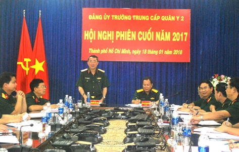 Đảng ủy Trường Trung cấp Quân y 2 Hội nghị phiên cuối năm 2017