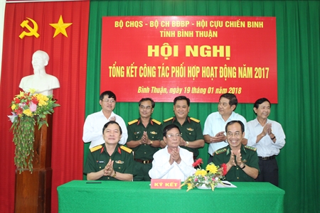Bộ CHQS, Bộ đội Biên phòng và Hội CCB tỉnh Bình Thuận: Triển khai phương hướng phối hợp hoạt động năm 2018