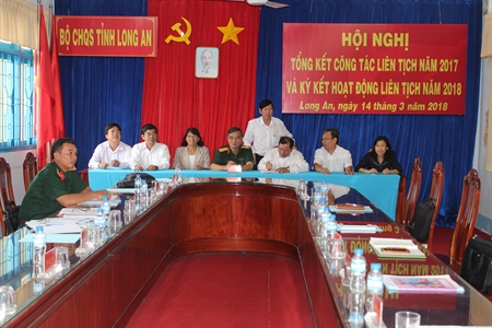Bộ CHQS tỉnh Long An ký kết chương trình phối hợp liên tịch với các đoàn thể xã hội